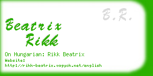 beatrix rikk business card